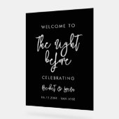 De avond voor het verwelkomen acryl bord (Hoek)