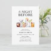 De avond voor het vrijgezellenfeest kaart (Staand voorkant)