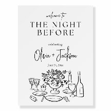 De avond voor het welkomstbord Sjabloon, met de ha