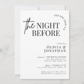 De avond voor het zwart-wit repetitiediner kaart (Voorkant)