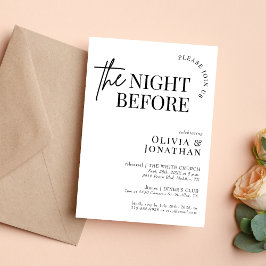 De avond voor het zwart-wit repetitiediner kaart