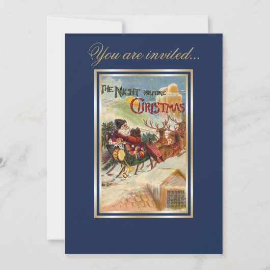 De avond voor Kerstmis Sinterklaas diner Kaart (Voorkant)