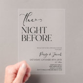 De avond voor minimale bruiloft repetitie diner acryl uitnodigingen (Insitu (Draagbaar))