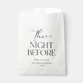 De avond voor minimale bruiloft repetitie diner bedankzakje (Voorkant)