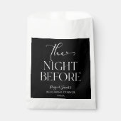 De avond voor minimale bruiloft repetitie diner bedankzakje (Voorkant)