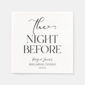 De avond voor minimale bruiloft repetitie diner servet (Voorkant)
