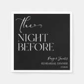 De avond voor minimale bruiloft repetitie diner servet (Voorkant)
