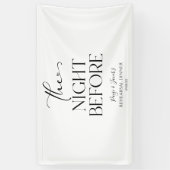 De avond voor minimale bruiloft repetitie diner spandoek (Verticaal)