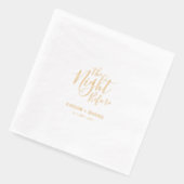 De avond voor | Oefenavond bruiloft Folie Servetten (Links)