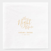 De avond voor | Oefenavond bruiloft Folie Servetten (Voorkant)