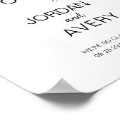 De avond voor ontvangst minimalistische repetitie  poster (Hoek)