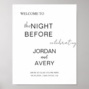 De avond voor ontvangst minimalistische repetitie  poster