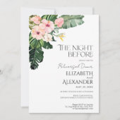 De avond voor Palm Tropical Repetial Dinner Kaart (Voorkant)