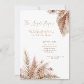 De avond voor Pampas bruiloft repetitie diner Kaart (Voorkant)