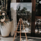 De avond voor repetitie diner acryl teken bord