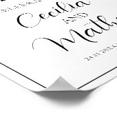 De avond voor repetitie diner bruiloft welkom poster (Hoek)