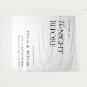 De avond voor repetitie diner bruiloft welkom wandkleed (Voorkant (horizontaal))