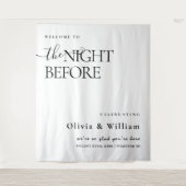 De avond voor repetitie diner bruiloft welkom wandkleed (Voorkant)