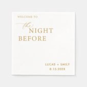 De avond voor repetitie diner op maat servet (Voorkant)