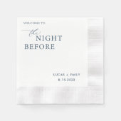 De avond voor repetitie diner op maat servet (Voorkant)