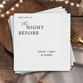 De avond voor repetitie diner op maat servet