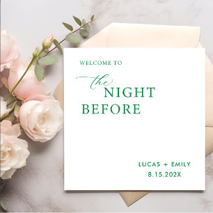 De avond voor repetitie diner op maat servet