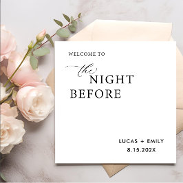 De avond voor repetitie diner op maat servet