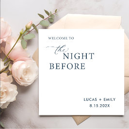 De avond voor repetitie diner op maat servet