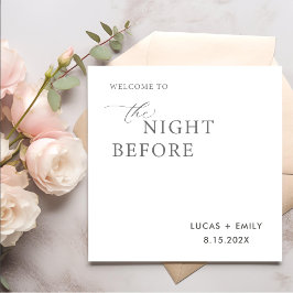 De avond voor repetitie diner op maat servet