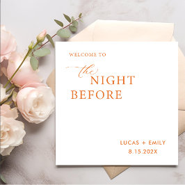 De avond voor repetitie diner op maat servet