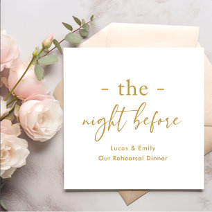 De avond voor repetitie diner op maat servet