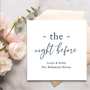 De avond voor repetitie diner op maat servet