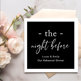 De avond voor repetitie diner op maat servet