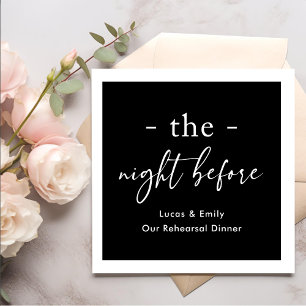 De avond voor repetitie diner op maat servet