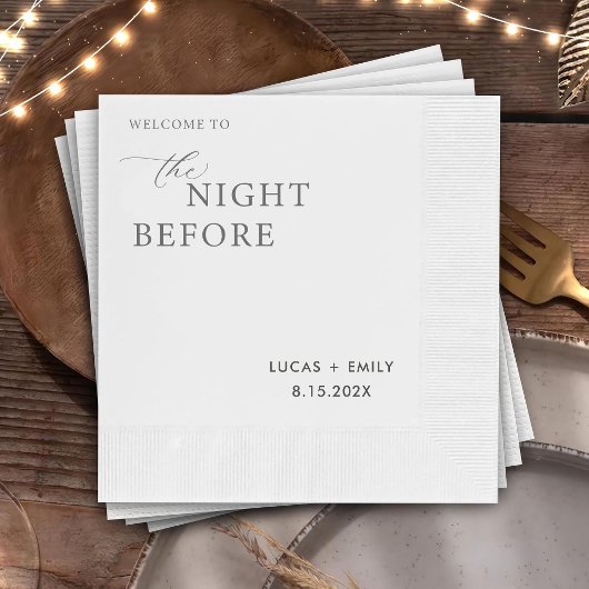 De avond voor repetitie diner op maat servet