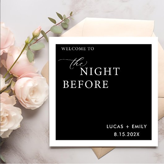 De avond voor repetitie diner op maat servet