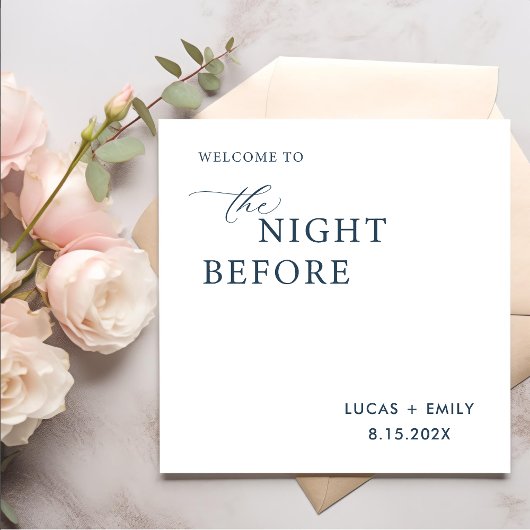 De avond voor repetitie diner op maat servet