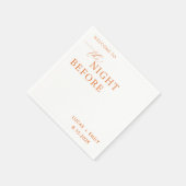 De avond voor repetitie diner op maat servet (Hoek)