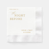 De avond voor repetitie diner op maat servet (Voorkant)