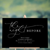 De avond voor repetitie diner zwart welkom acryl bord (Neutraal)