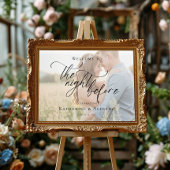 De avond voor repetitie elegante foto welkom poster