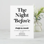 De avond voor Retro bruiloft repetitie diner Kaart (Staand voorkant)