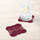 De avond voor rustieke bloemenrepetitie diner kartonnen onderzetters (Insitu)