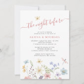 De avond voor rustieke bruiloft repetitie diner kaart (Voorkant)