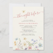 De avond voor rustieke bruiloft repetitie diner kaart (Voorkant)