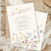 De avond voor rustieke bruiloft repetitie diner kaart