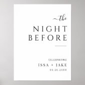 De avond voor welkom bruiloft repetitie diner poster (Voorkant)