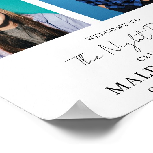 De avond voor welkom bruiloft repetitie diner poster (Hoek)