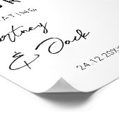 De avond voor welkome repetitie diner bruiloft poster (Hoek)