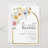 De avond voor Wildflower Boho repetitie diner Kaart (Voorkant)